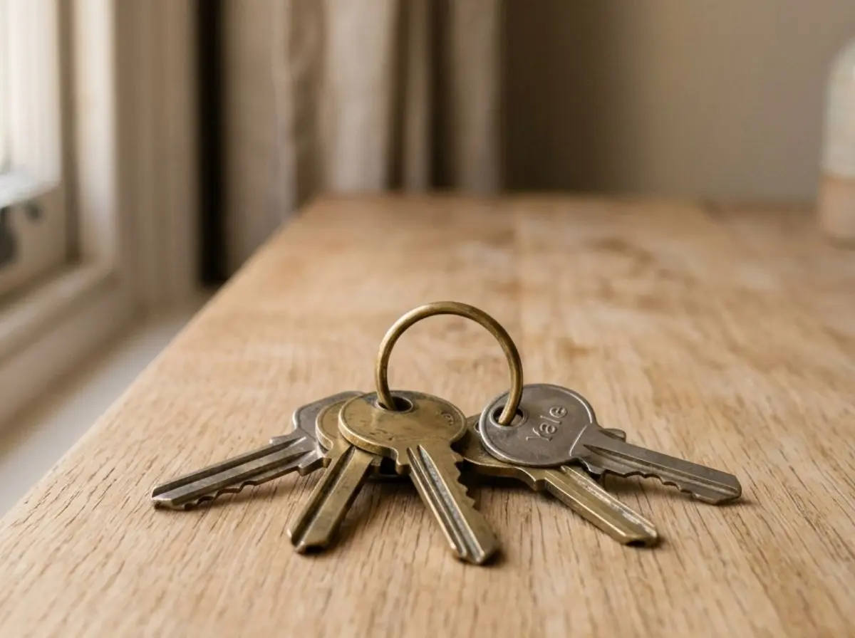 Propriétaire récupérant les clés de son logement après procédure d'expulsion de squatteur